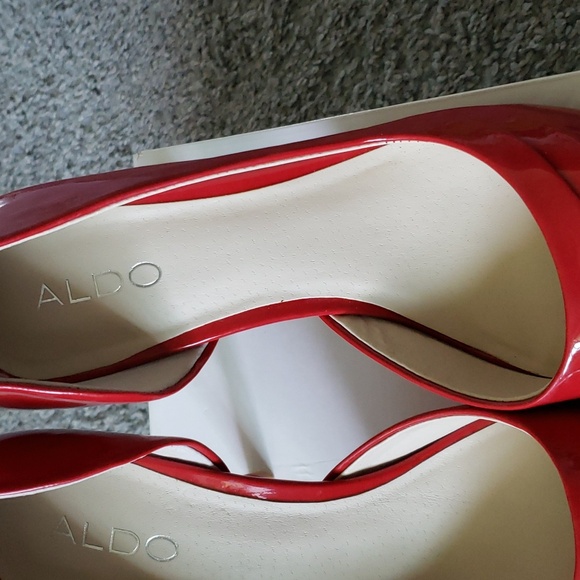Womens Aldo Red Heels 👠 Size 40 US Size 9.5/10 - Picture 5 of 16
